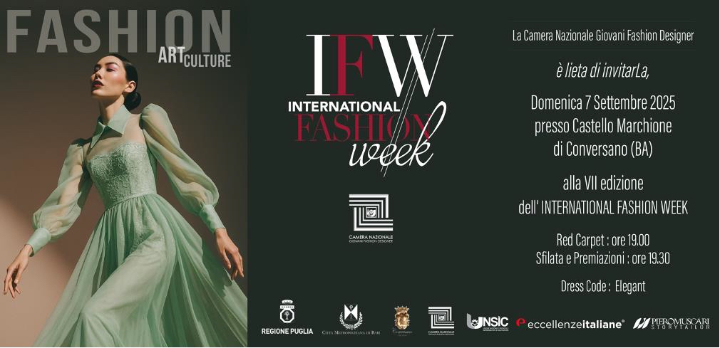 UNSIC e International Fashion Week 2025: presentata a Bari la VII edizione 3 Conversano si veste di stelle