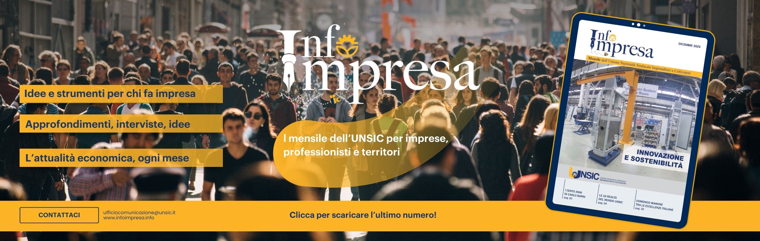 home Unsic Tv 44 Banner web tv Unsic TV - infoimpresa mese di Dicembre